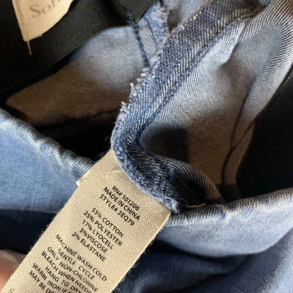 Soft Surroundings Jeans Womens XS Blue Supremely Soft Elastic Waist Bootcut 7835